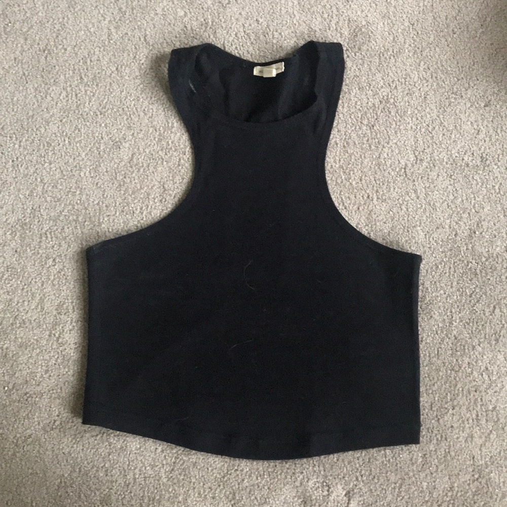 Urban outfitters high necked blank tank crop top